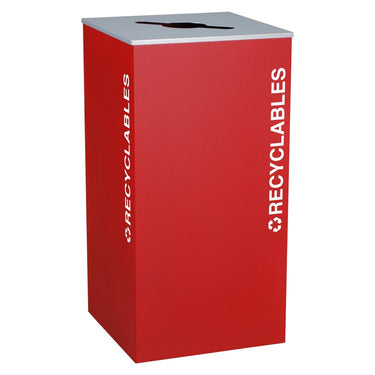 Kaleidoscope XL Series 36-Gallon Ruby Recycling Receptacle for Recyclables